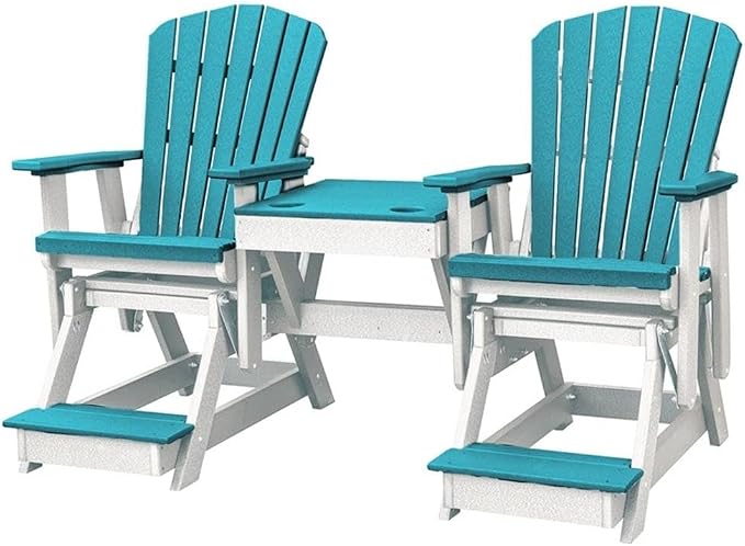 OS Home and Office 516ARW-K Double Balcony Height Glider with Center Table