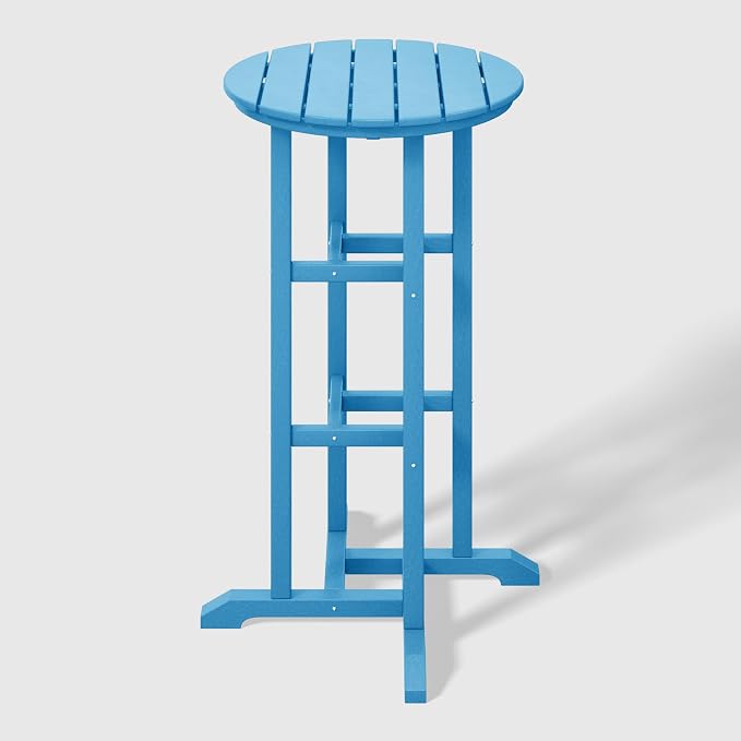 WestinTrends Malibu 42" Counter Height Round Outdoor Patio Bistro Bar Table, Pacific Blue