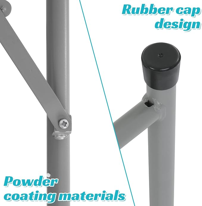 Plastic Folding Table, 4FT, White, Adjustable Height, Indoor/Outdoor, Party Dining, Utility