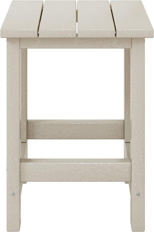 WestinTrends Malibu Kids Outdoor Patio Furniture HDPE Adirondack Square Side Table, Sand