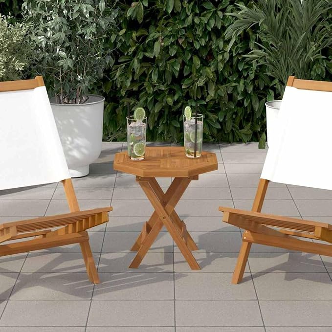 vidaXL Table Top, Replacement Board, Furniture Top for Garden Outdoor Patio Desk Furniture, Exterior Table Top, Octagonal Solid Wood Teak