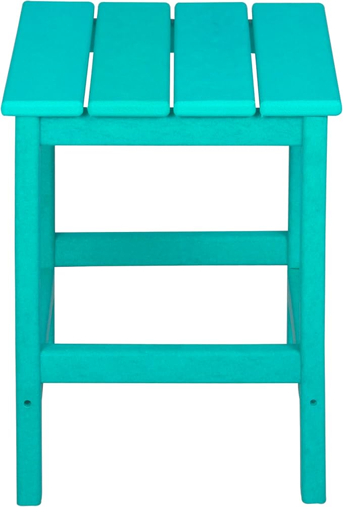 WestinTrends Malibu 3-Piece Set Outdoor Coffee and Side Table for Adirondack Chair, Turquoise