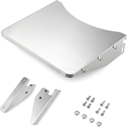Stanbroil Stainless Steel Folding Side Table, Fits Weber 18" Charcoal Smoker, Accessories to Add Work Space