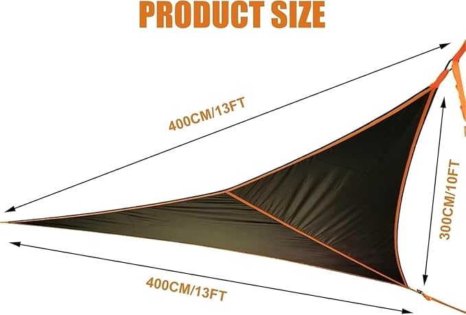Camping Hammock， Portable 3 Point Tree Tent Hammock with Heavy Duty Tree Straps & Storage Pocket