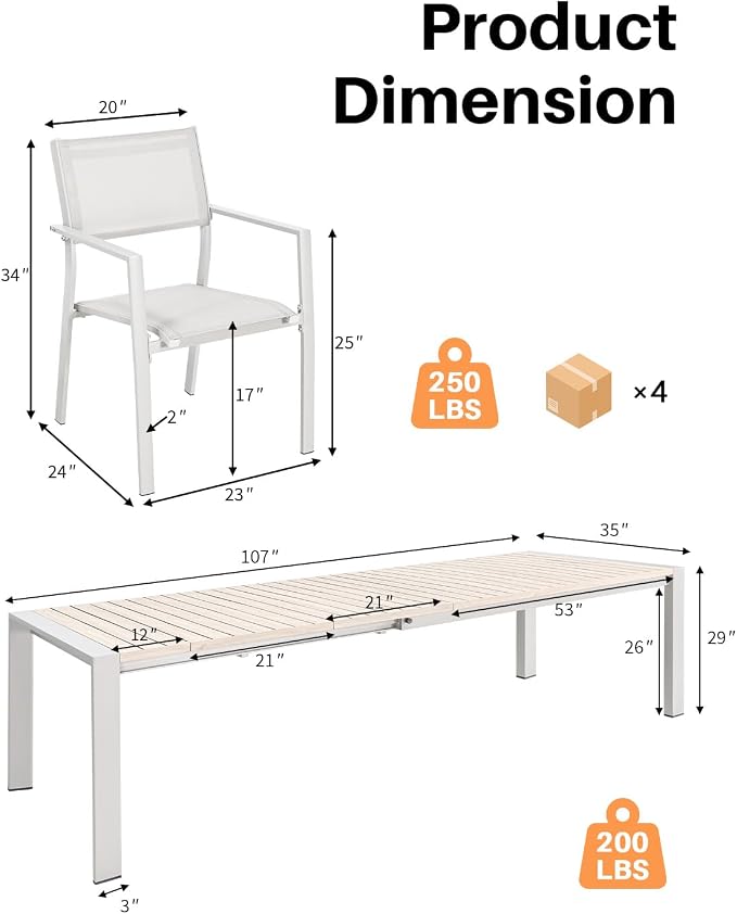 11-Piece Extendable Patio Dining Set for 10 Person, Oversized Expandable Outdoor Dining Table and 10 Stackable Dining Chairs, Aluminum Outdoor Table and Chairs Set for Backyard, Deck, Poolside