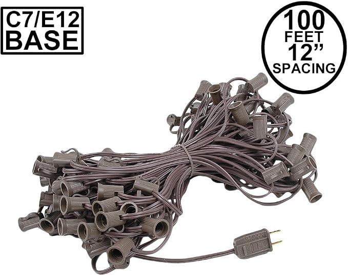 Novelty Lights 100 Foot C7 Outdoor String Light, Patio String Lights