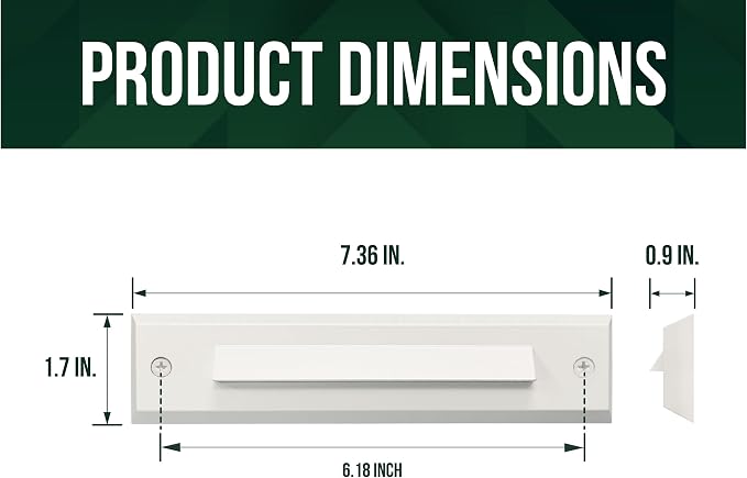 6-Pack Low Voltage 12V AC/DC LED Linear Step Lights, 2W Landscape Lighting, Outdoor Waterproof Accent Lighting Fixtures, Die-cast Aluminum with Classic White Powder Coated Finish