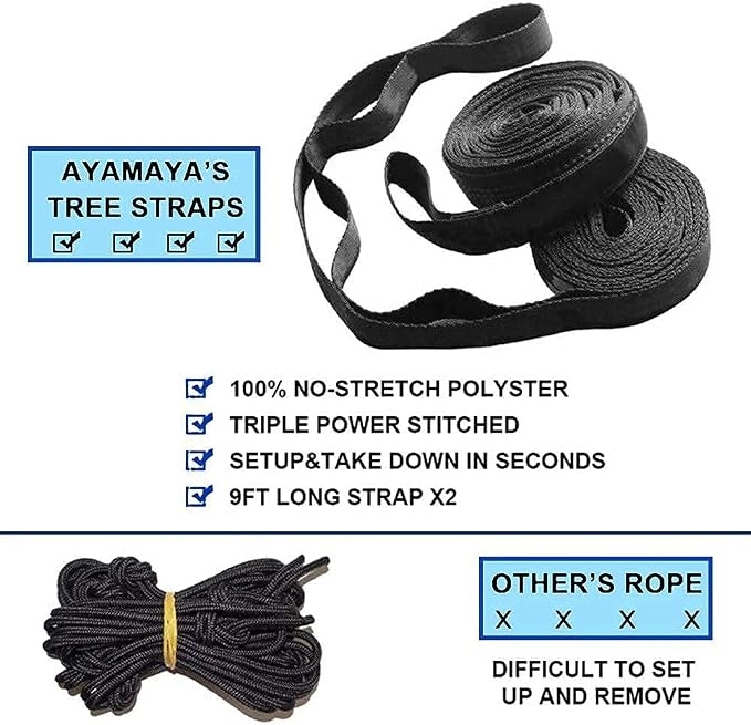 2pcs AYAMAYA Kids Hammock (Blue + Purple)