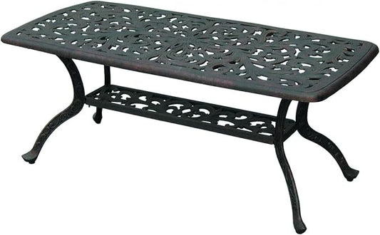 Darlee Series 80 Patio Coffee Table in Antique Bronze