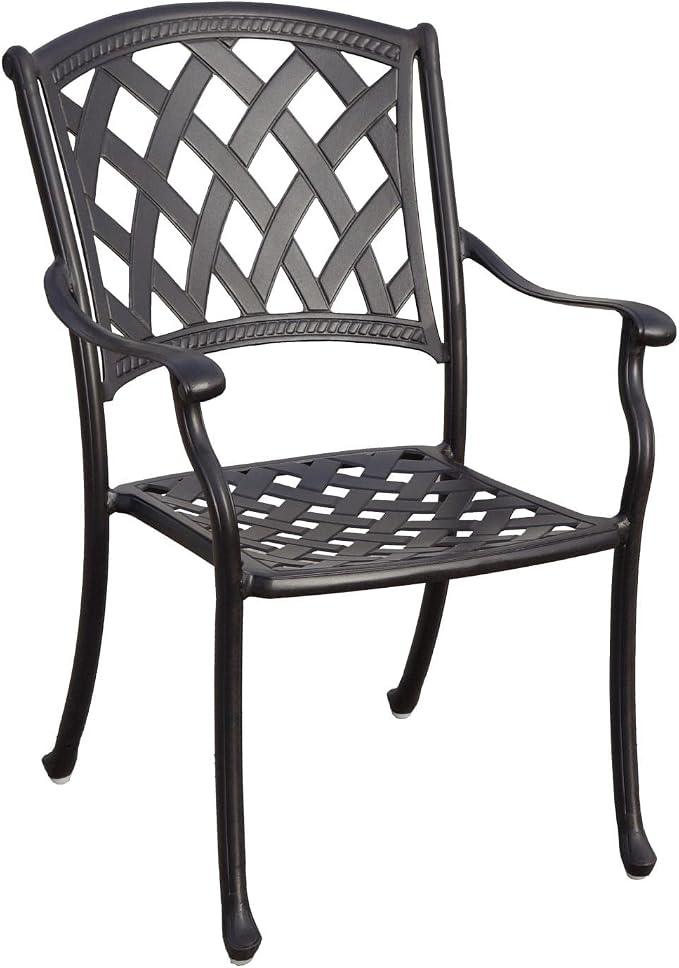 Darlee Ocean View 9 Pc Cast Aluminum Dining Set w/ 92 X 42 Inch Series 30 Table in Antique Bronze/Sesame