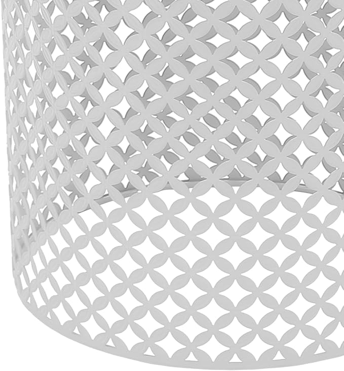 Set of 2 Outdoor Side Table, Garden Stool for Patio, Metal Accent Table Modern End Table, Patio Side Table for Garden, Balcony, Bedroom Indoor Outdoor Decorative, Cream White