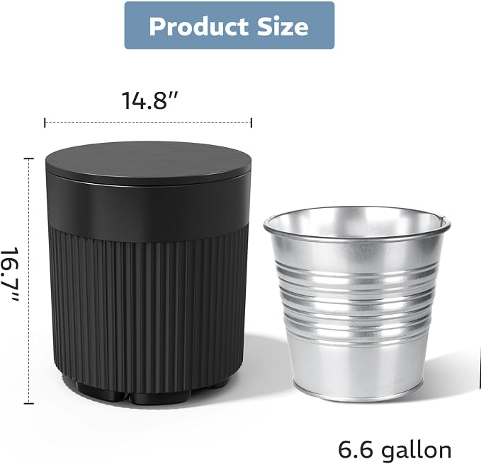 Outdoor Cooler Side Table, 2 in 1 Ice Chest Cooler Table All Weather Resistant, Dense Fluted Cooler Side Table with Hangable Lid for Patio Decor, Deck, BBQ, Beach, Black