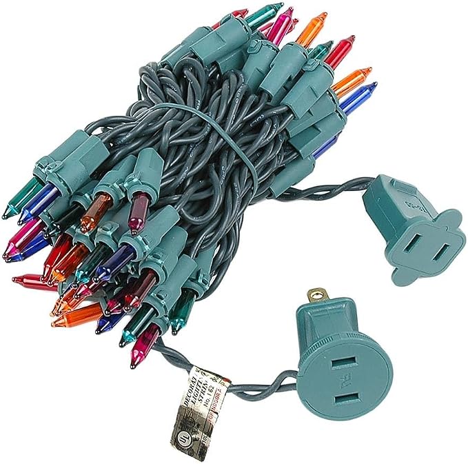Novelty Lights 11 Feet 50 Bulbs Multicolor Incandescent Mini Lights