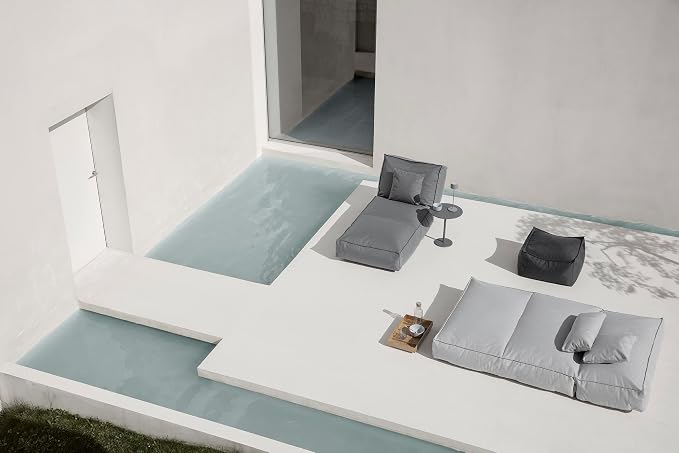 Blomus Stay Outdoor Side Table, 45x40cm / 17.7x15.8in, Warm Grey
