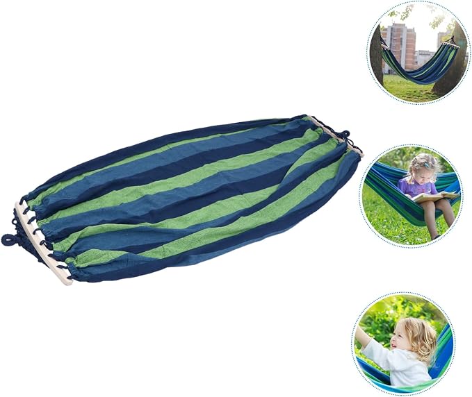 Garden Widened Canvas Hammock Portable Outdoor Travel Swing Thickened for Camping and Relaxation Between Trees Lightweight and for Easy Carrying