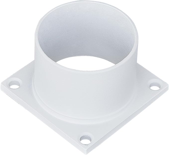 Design House Mayfield Outdoor Post Top Light with 3-Inch Pier Base Mount Fitter, White, 590281 | Post Mount, Contemporary/Modern, Aluminum, 2-Piece, Lighting, 590281