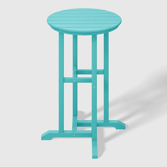 WestinTrends Malibu 37" Counter Height Round Outdoor Patio Bistro Bar Table, Turquoise