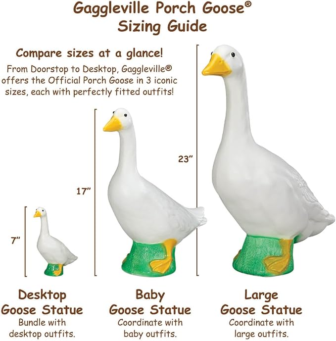 Gaggleville Sun Goose Outfit, Fits Large 23" H Statue, by Fox Valley | Traders