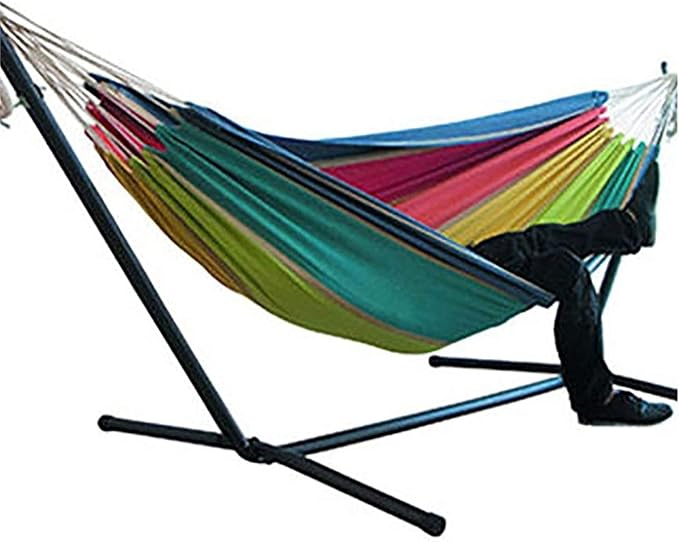 Camping Hammock Bed Camping Hammock with Stand Home Indoor and Outdoor Portable Detachable Folding Swing for Ideal for Beach Travel Hammock Swing (Color : 5)