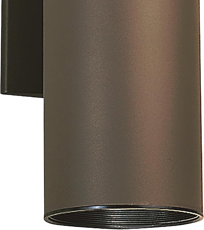 Kichler Cylinders 15" 2-Light Outdoor Cylinder Wall Sconce in Architectural Bronze, (15" H x 5.75 W), 9246AZ
