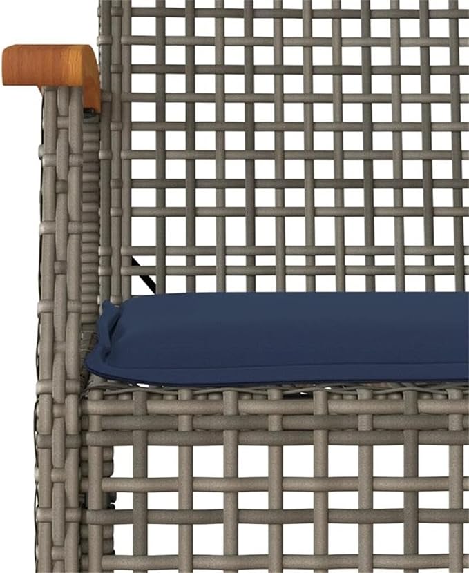 BOWERY HILL Contemporary 5 Piece Poly Rattan Patio Dining Set, Powder-Coated Metal Frame, Black Finish, UV-Resistant Cushions, Tempered Glass Tabletop, Outdoor Garden and Terrace Dining Use