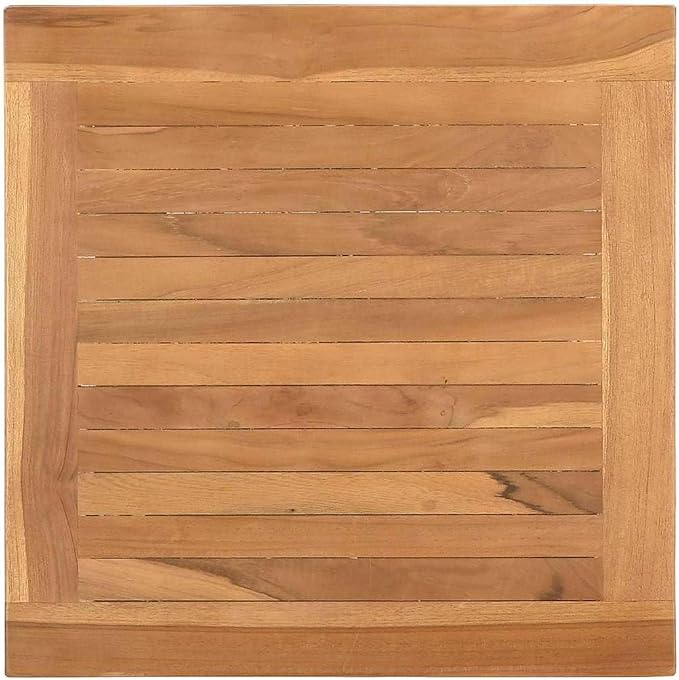 Modern Outdoor Coffee Table Solid Teak Wood Minimalist Design for Patio Contemporary Garden Table with Storage Compartment