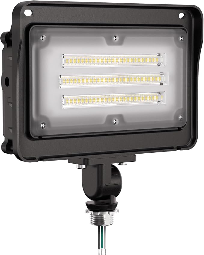 CINOTON 50W 7000LM LED Flood Lights Outdoor, 5000K, ETL Listed, 1 Pack | IP65 Waterproof Exterior Security Wall Pack with 180°Knuckle, 100-277V Outside Aluminum Fixture for Garage Garden Landscape