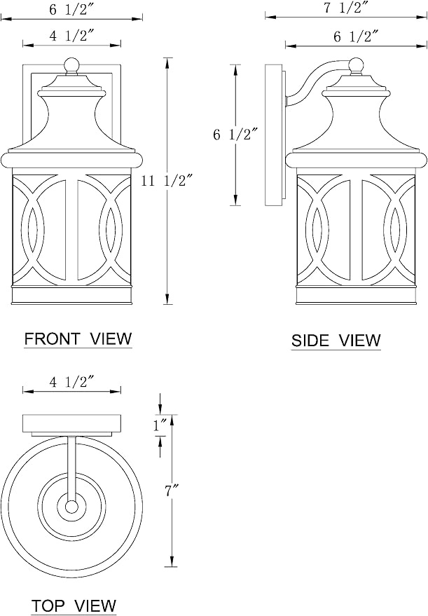 2-Pack Outdoor Wall Lights, Porch Lights, Waterproof Outdoor Wall Sconce, Exterior Light Fixture Bronze Finish with Clear Glass Shade for Garage Patio Front Door Balcony, 12in.