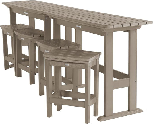 highwood Lehigh 6pc Counter Height Balcony Dining Set, Woodland Brown