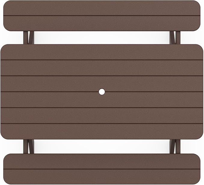 POLYWOOD PT172MA Park 72" Picnic Table, Mahogany