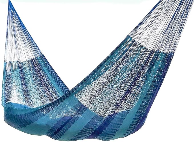 Handmade Matrimonial Hammock - Hammocks Rada Handmade Yucatan Hammock - Artisan Crafted (Two Blues)