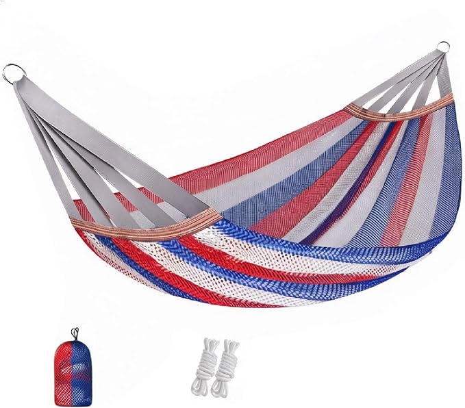 Double Hammock for Camping Outdoor Portable Mesh Swing Chair | Breathable Fabric, Anti Roll Design, Extra Thick Weave, Stable Support, Easy Setup, Space Saving Storage