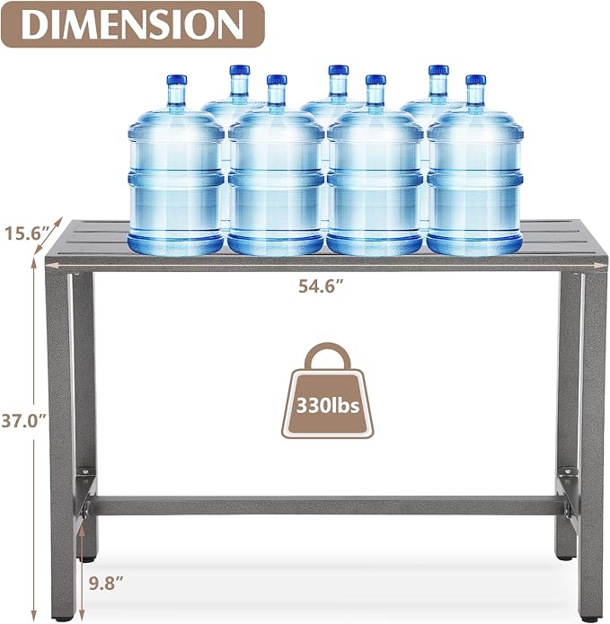 Outdoor Patio Counter Height Bar Table, 55" Rectangle for Patio, Garden, Yard, Balcony, Poolside