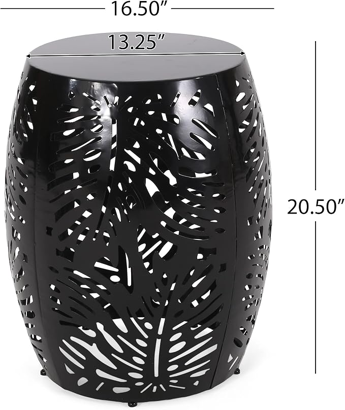 Christopher Knight Home Satterlee Outdoor Side Tables - Black