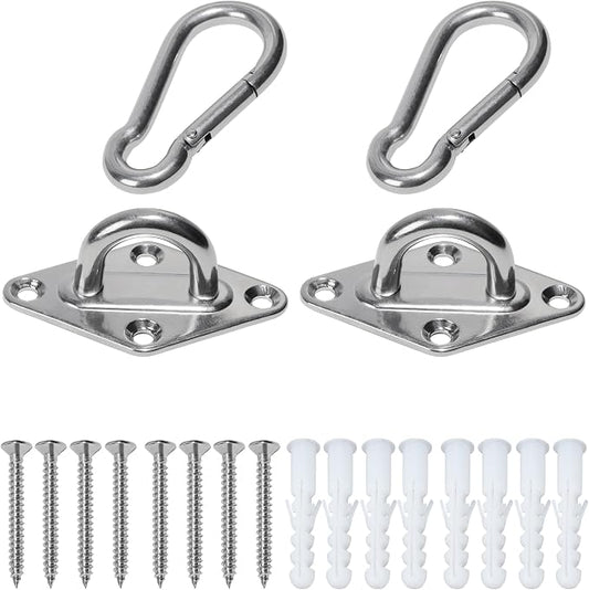 1000 lb Capacity Heavy Duty Hammock Hanging kit 2Pcs Swing Hanger Porch Swing Hanging Kit for Hammock Stand, Swing Chair, Yoga Hammock Hardware
