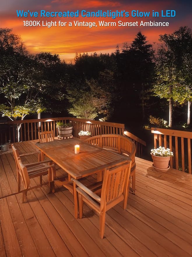 LEONLITE 8-Pack 5CCT Low Voltage LED Deck Light Triangle Oil Rubbed Bronze | 12-24V AC/DC Stair Railing Light, CRI90, IP65, Aluminum, Landscape Step Fence Lighting, 1800K/2700K/3000K/4000K/5000K