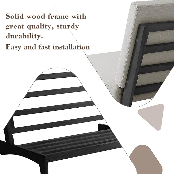 2 Pieces Patio Furniture Sets, All-Weather Outdoor Wood Bistro Set Patio Conversation Chiarsfor Balcony, Backyard