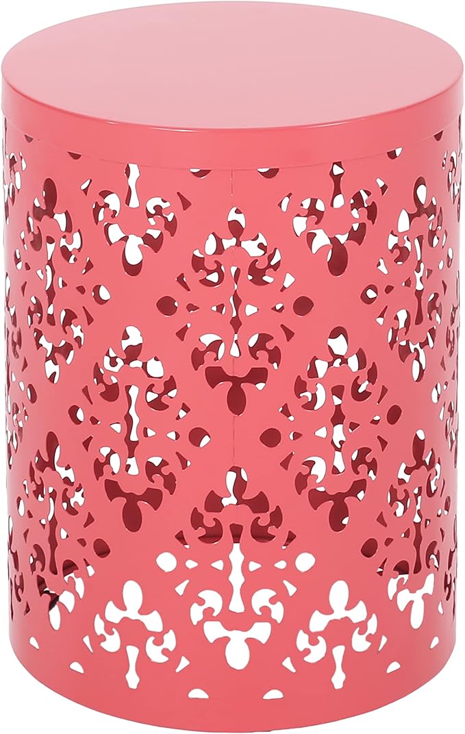 Christopher Knight Home Mathena Outdoor Side Tables - Dark Coral (Set of 2)