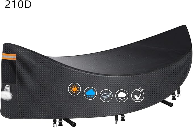 Hammocks Cover Waterproof - Breathable, Large Hammocks Cover with Buckle, Patio Hanging Chaise and Stand Cover, Universal Outdoor Hammock Cover for Garden, Patio & Beach Hammock Stand (Black#A)