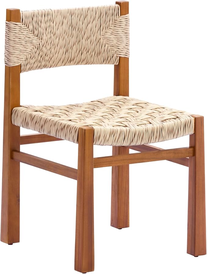 Christopher Knight Home Dudu 9-Piece Outdoor Dining Set Acacia Wood, Expandable Table with Umbrella Hole and 8 Wicker Chairs, Patio Dining Furniture Set for Garden/Backyard, Light Grey+Teak+Natural