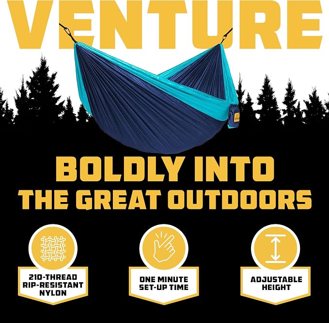 Wise Owl Outfitters Camping Hammock – up to 500lbs Portable Hammock with Tree Straps - Travel, Backpacking, Hiking, Outdoors Camping Gear - Single or Double
