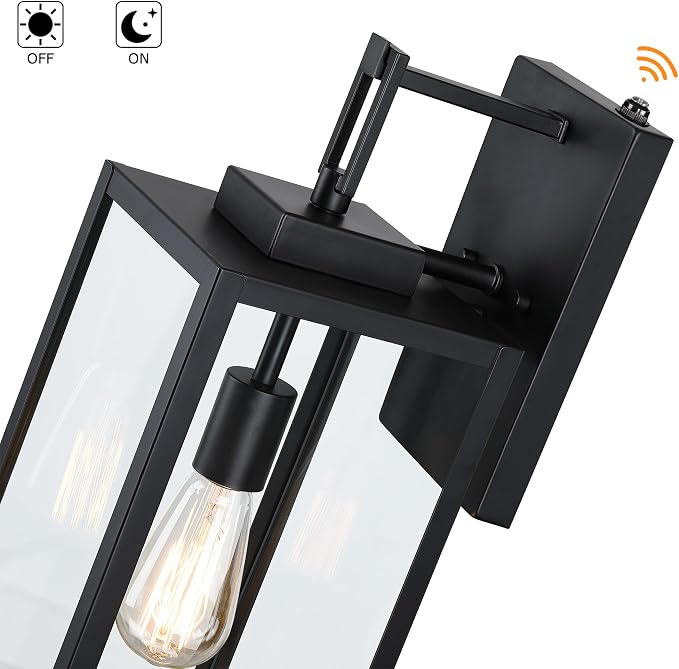 2 Pack 22 Inch Dusk to Dawn Wall Light,22” Dusk to Dawn Outdoor Light Fixture Large Size Outdoor Wall Lantern Sconce Outdoor Porch Light with Photocell Sensor