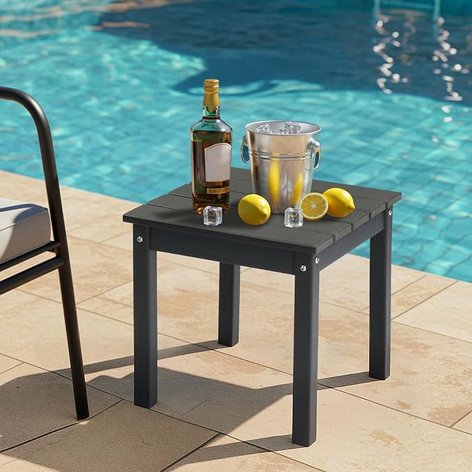 Adirondack Outdoor Side Table, 2-Tier Patio End Table, Small Outdoor Table Adirondack Side Tables