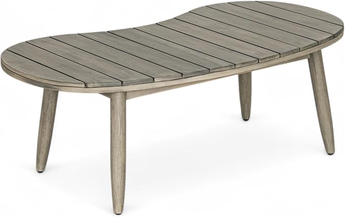 Merax 4-Piece Acacia Wood Patio Set with Loveseat, Chairs & Table | Grey Acacia Frame, Dark Grey Rope, Beige Cushions, Deep Seating And Coffee Table For Porch, Garden, Backyard Or Balcony