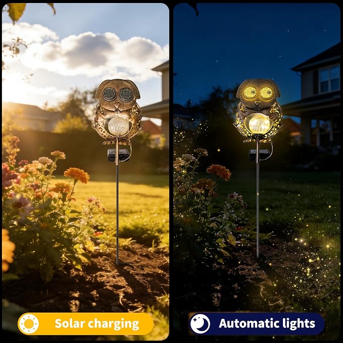 SRNPMIU Solar Lights Outdoor Decor, Solar Dog Yard Decorations Outdoor | Garden Decorative, IP65 Waterproof, Gifts for Women Mom, for Yard Patio Lawn Pathway Landscape
