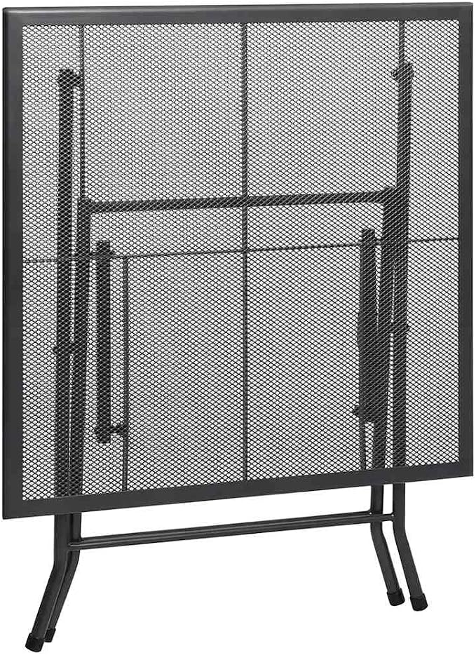5 Piece Metal Patio Dining Set, Anthracite Square Garden Table and 4 Chairs Combo, Modern Heavy Duty Steel Bistro Set with Weather Resistant E-Coating for Backyard, Balcony and Terrace
