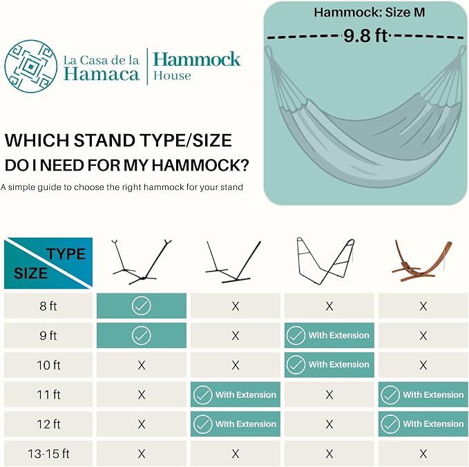 Hammock for 1-2 Person, 475 lbs Capacity–Handwoven Mexican Hammock, 100% Soft Cotton–9.8 ft Mayan Hammock for Patio, Backyard, Indoor & Camping–Medium, Coffee (Coffee, Medium)