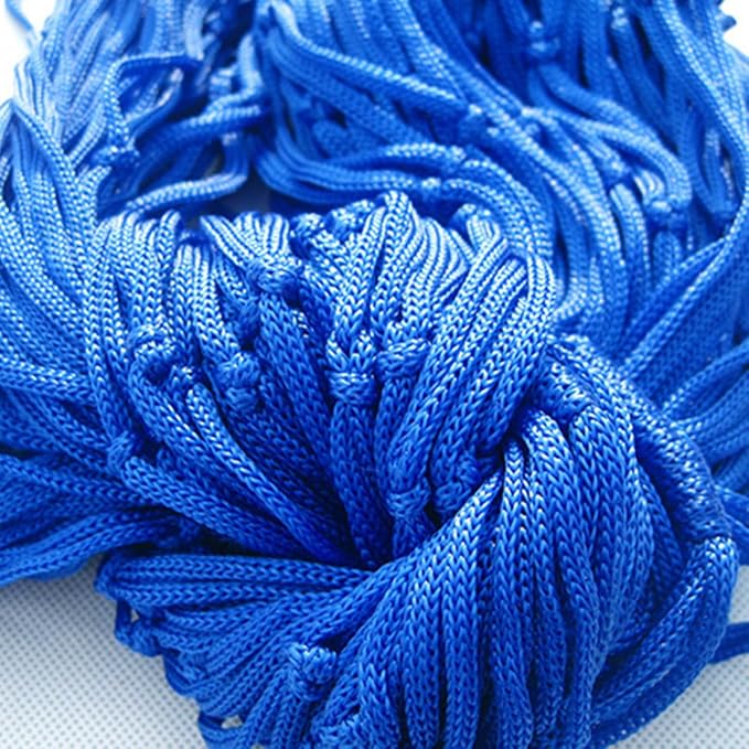 2pcs Nylon Rope Mesh Hammocks Outdoor Hanging Beds Camping Sleeping Swings Portable Lightweight for Backyard Patio Garden Use Random Color