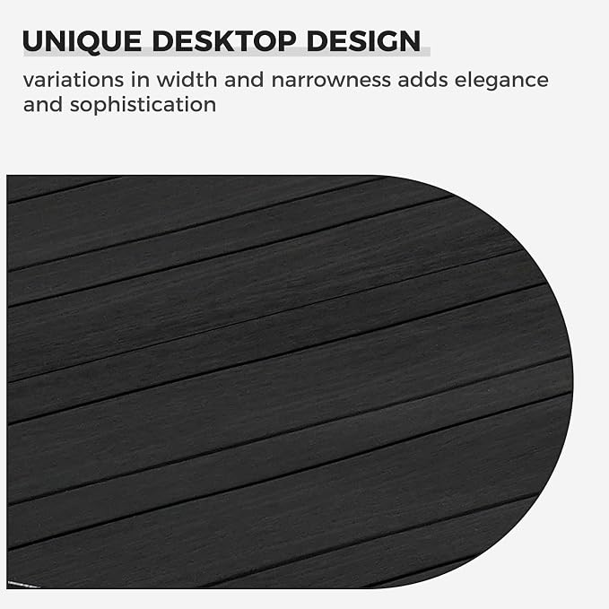 Grand patio 71.5" x 39" Outdoor Dining Table, Rectangular Patio Table, Embossed Woodgrain with 1.5" Market Umbrella Hole for Garden, Lawn, Backyard (Black)