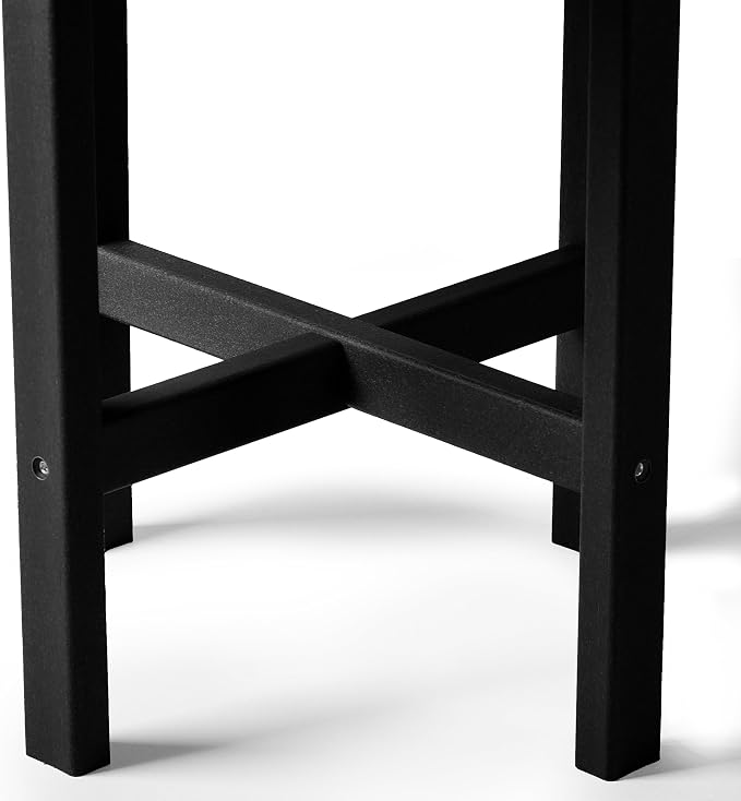 HDPE Altura Round 18" Side Table, Black